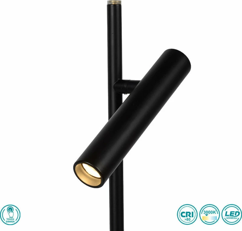 Lucide Lightning Philon Φωτιστικό Δαπέδου Μαύρο με Ύψος 140cm