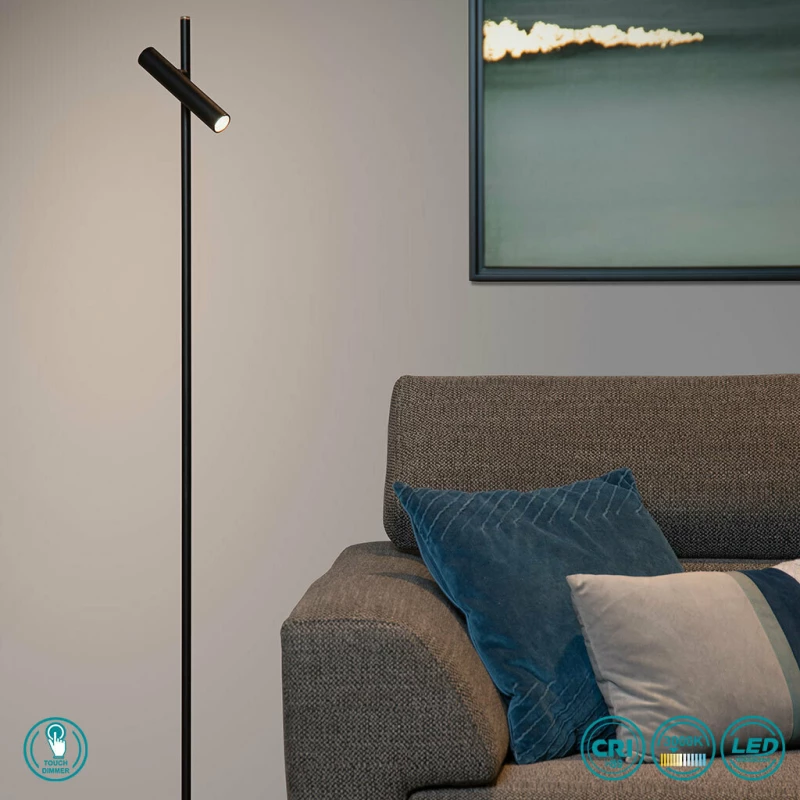 Lucide Lightning Philon Φωτιστικό Δαπέδου Μαύρο με Ύψος 140cm