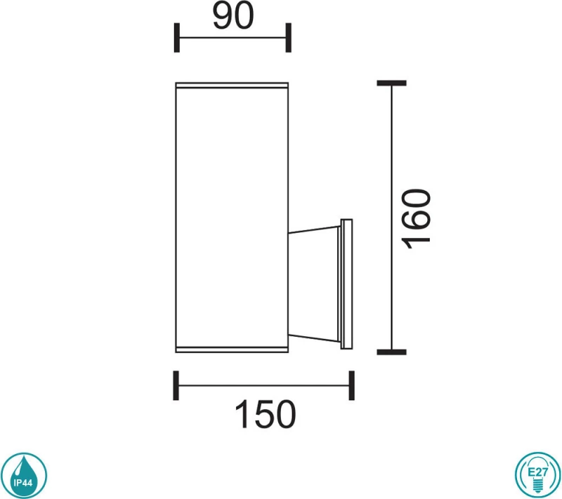 Spot Light Επιτοίχιο Εξωτερικό Φωτιστικό 7537