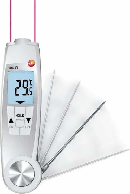 Testo 104-iR αδιάβροχο πτυσσόμενο θερμόμετρο επαφής με υπέρυθρες πολλαπλής σάρωσης