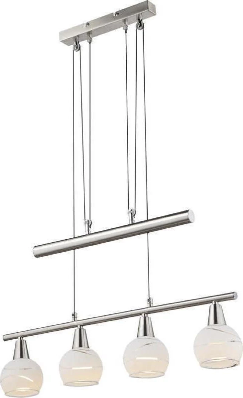 Globo Lighting Elliott Κρεμαστό Φωτιστικό Μοντέρνο Πολύφωτο Ασημί