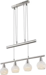 Globo Lighting Elliott Κρεμαστό Φωτιστικό Μοντέρνο Πολύφωτο Ασημί