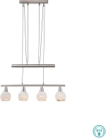 Globo Lighting Elliott Κρεμαστό Φωτιστικό Μοντέρνο Πολύφωτο Ασημί
