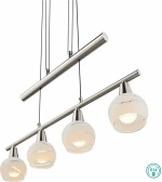 Globo Lighting Elliott Κρεμαστό Φωτιστικό Μοντέρνο Πολύφωτο Ασημί