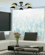 Home Lighting Elia Πλαφονιέρα Οροφής Μαύρη από Μέταλλο