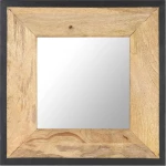 vidaXL Καθρέπτης Τοίχου με Ξύλινο Πλαίσιο 50x50cm