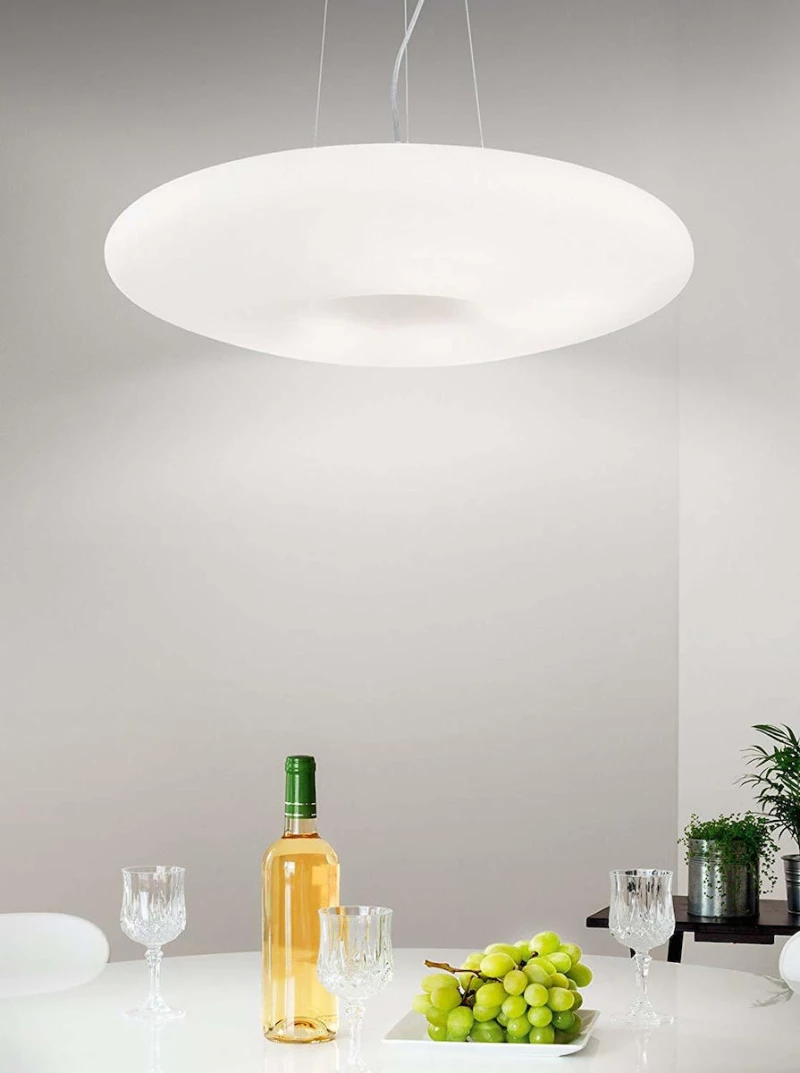 Ideal Lux Glory SP3 D50 Κρεμαστό Φωτιστικό Μοντέρνο Τρίφωτο Λευκό