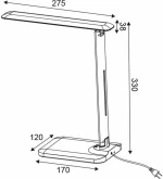 Aca Φωτιστικό Γραφείου LED SF27LEDBK 12x17x33cm Μαύρο