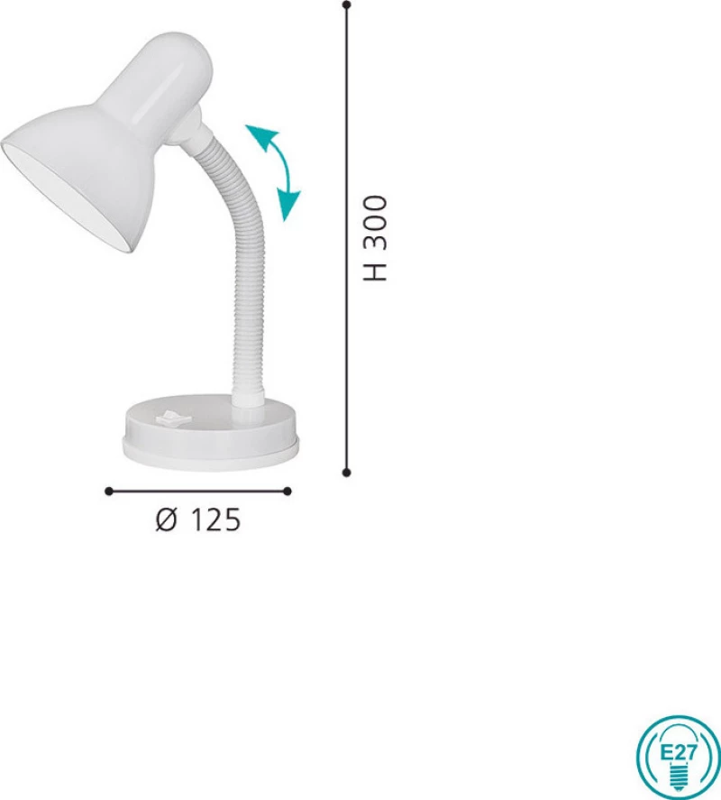 Φωτιστικό Γραφείου Flexibel 9229 White Basic Eglo