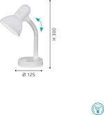 Φωτιστικό Γραφείου Flexibel 9229 White Basic Eglo