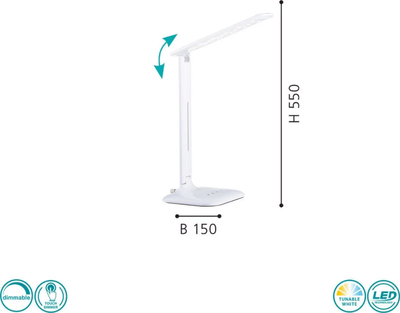 Φωτιστικό Γραφείου Led Caupo 93965 White Eglo