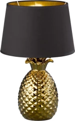 Trio Lighting Pineapple Πορτατίφ με Μαύρο Καπέλο και Χρυσή Βάση