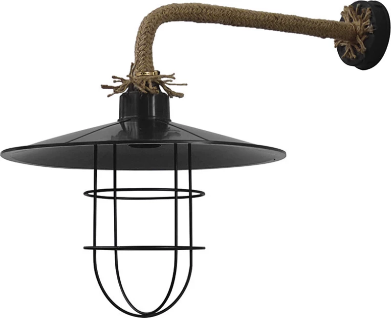 Heronia UT-191AP ROPE UT-BL Φωτιστικό Τοίχου Μαύρο