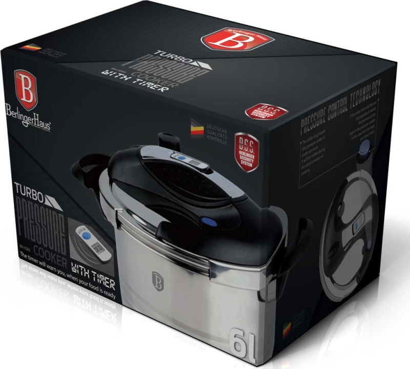 Berlinger Haus Turbo με Χρονοδιακόπτη Χύτρα Ταχύτητας 6lt