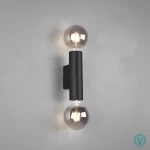 Trio Lighting Vannes Φωτιστικό Τοίχου Μαύρο Μαύρο Ματ