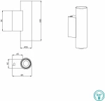 Trio Lighting Vannes Φωτιστικό Τοίχου Μαύρο Μαύρο Ματ