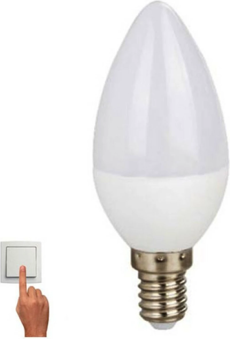 Diolamp Λάμπα LED για Ντουί E14 και Σχήμα C37 Ψυχρό Λευκό 570lm