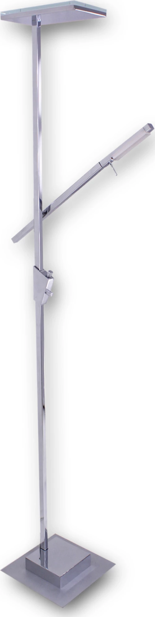 Sun Light Φωτιστικό Δαπέδου Ασημί με Ύψος 180cm