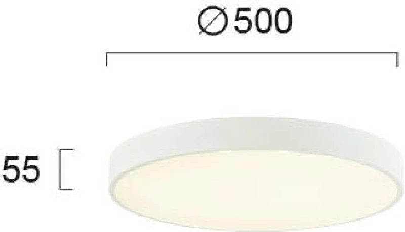 Φωτιστικό Οροφής - Πλαφονιέρα Led D500 Madison 4235500 White Viokef