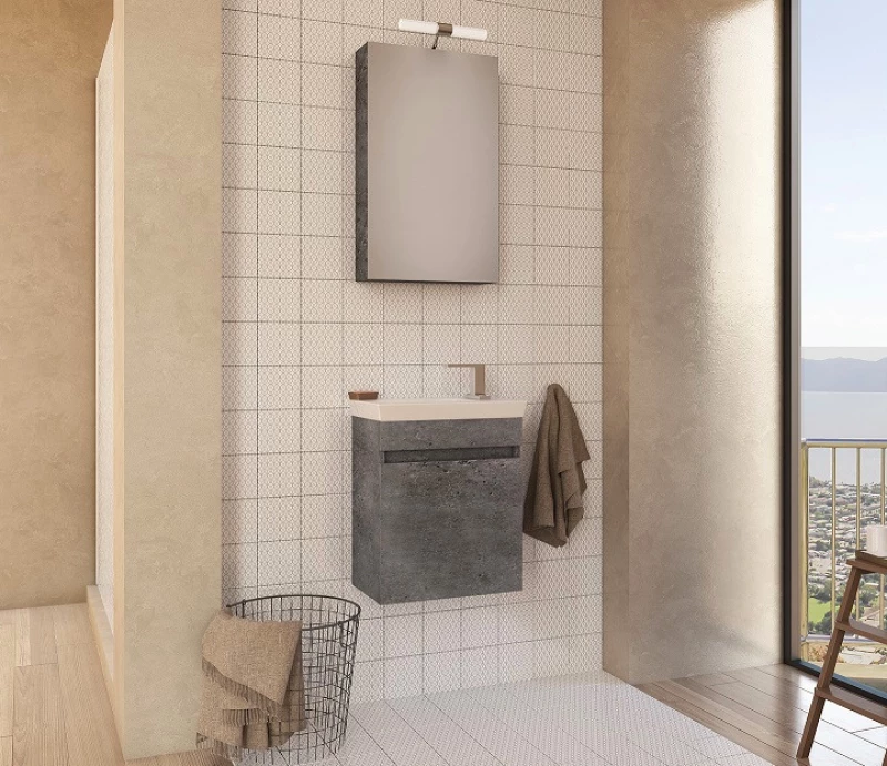 Καθρέπτης Κρεμαστός Drop Luxus 45-Γρανίτης -