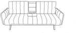 Wells Τριθέσιος Καναπές Κρεβάτι Δερματίνη 188x82εκ.