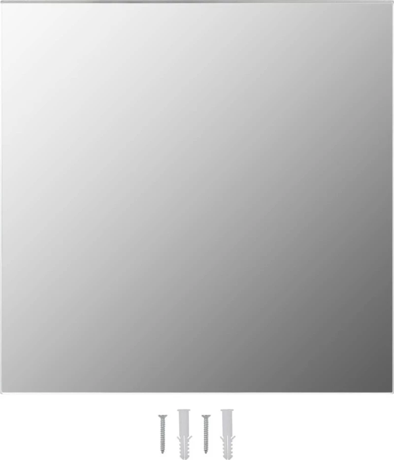 vidaXL Καθρέπτης Τοίχου με Γυάλινο Πλαίσιο 50x50cm