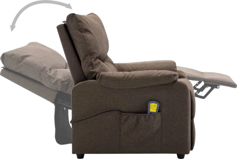 Πολυθρόνα Relax Καφέ Massage 322458