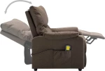 Πολυθρόνα Relax Καφέ Massage 322458