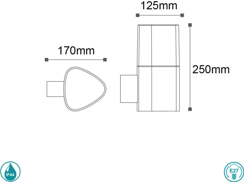 Sun Light Επιτοίχιο Εξωτερικό Φωτιστικό GL11307