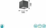 Ideal Lux Rubik Επιτοίχιο Εξωτερικό Φωτιστικό 247083
