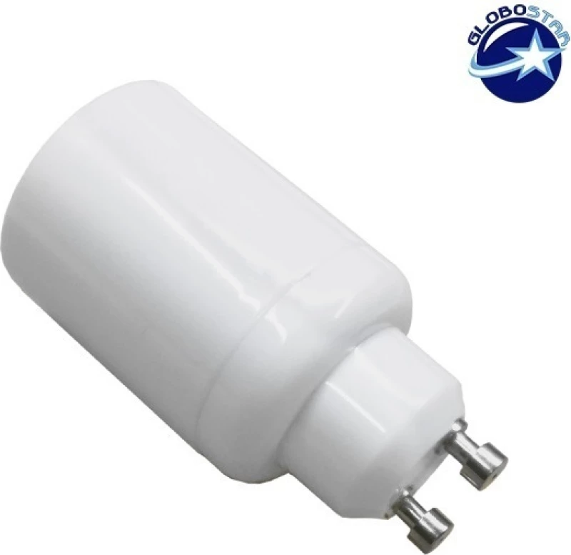 Adeleq 16-01027 Αντάπτορας από GU10 σε E27 Λευκό