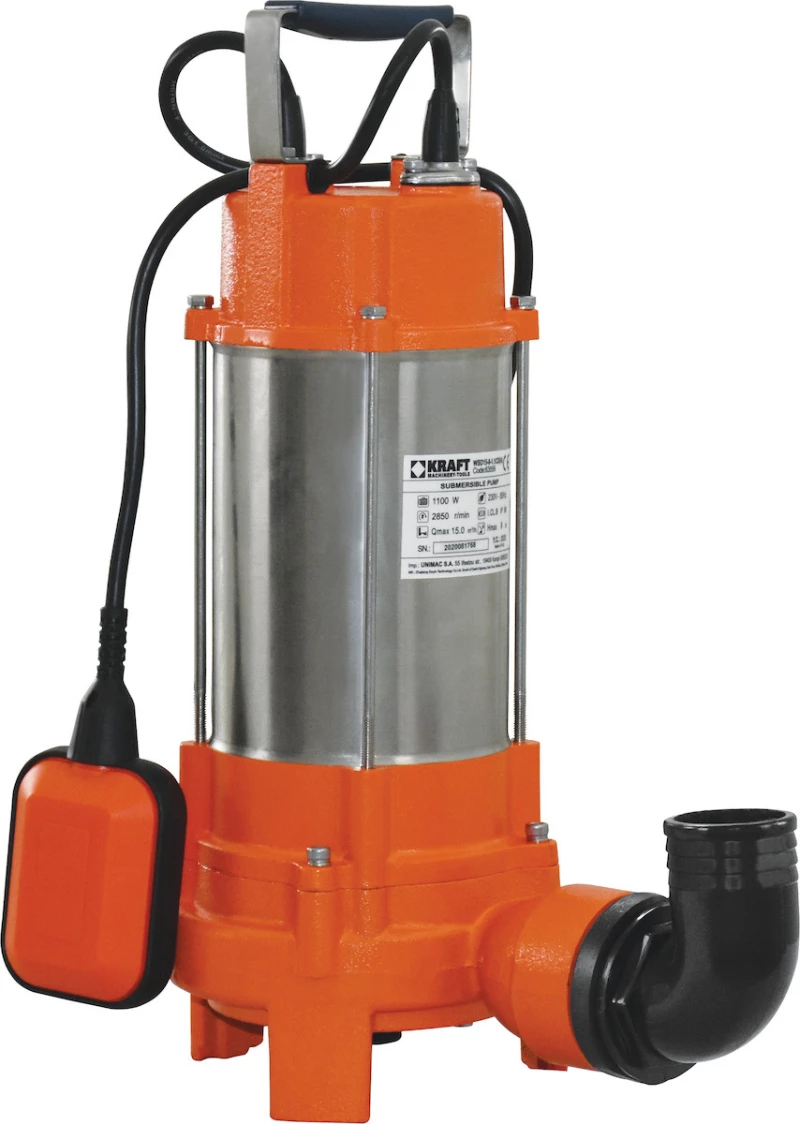 Kraft Υποβρύχια Αντλία Λυμάτων με Κοπτήρα 1100W 2" 63559