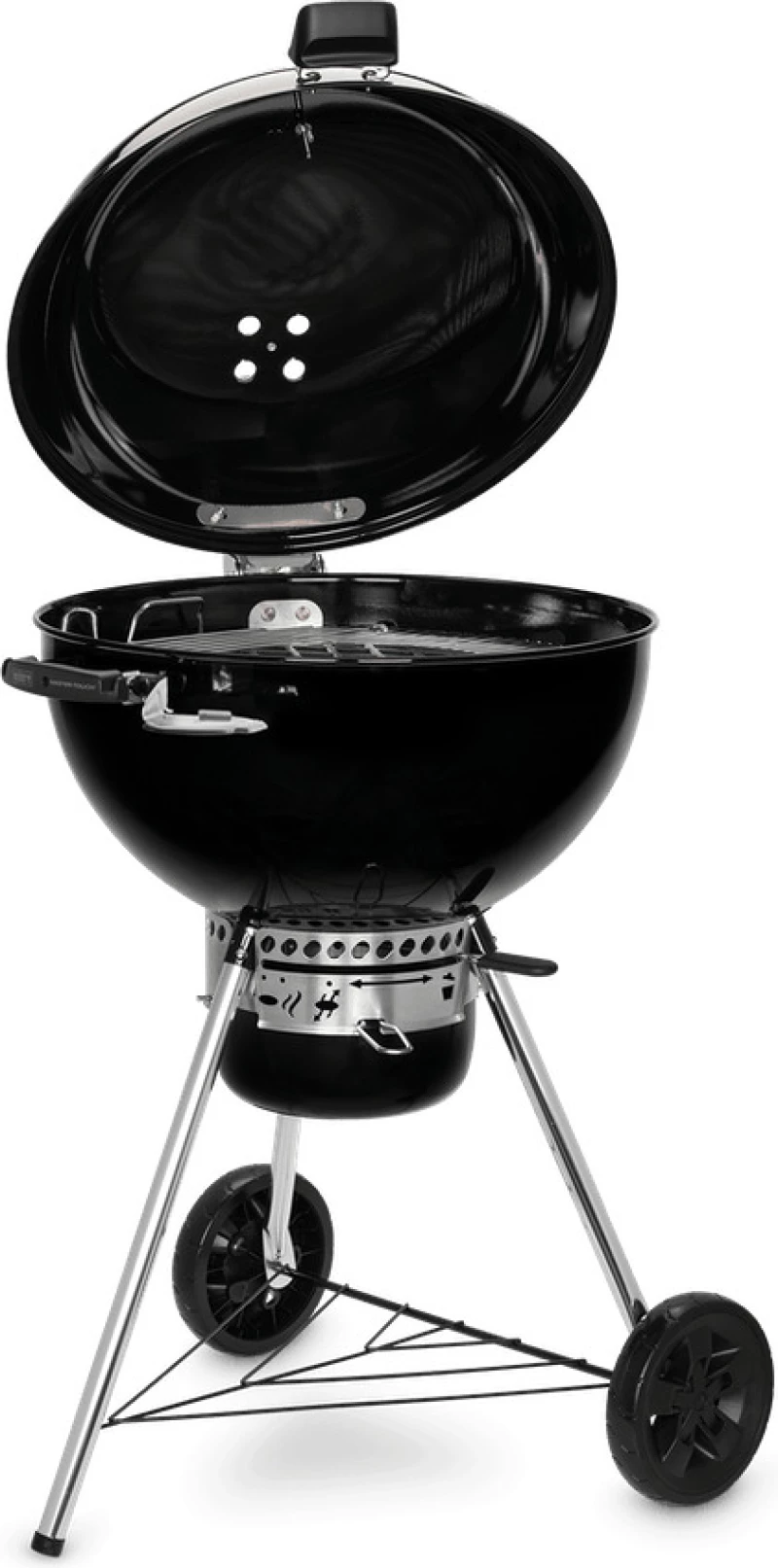 Weber Ψησταριά Κάρβουνου 57x57cm με καπάκι Touch GBS Premium Black