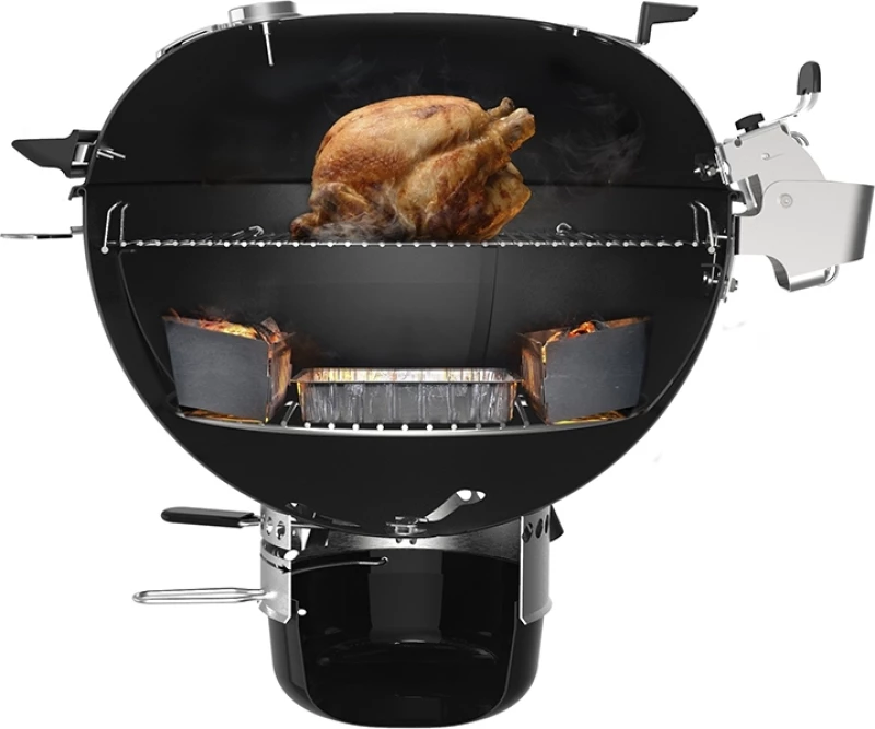 Weber Ψησταριά Κάρβουνου 57x57cm με καπάκι Touch GBS Premium Black