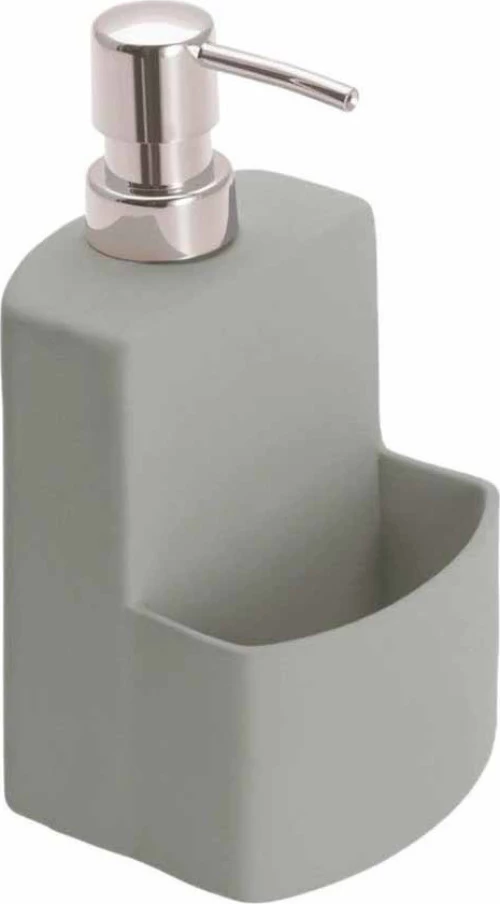 Δοχείο Υγρού Πιάτων + Θήκη Για Σφουγγάρι Wenko Festival Grey 3620116100 10x10x18