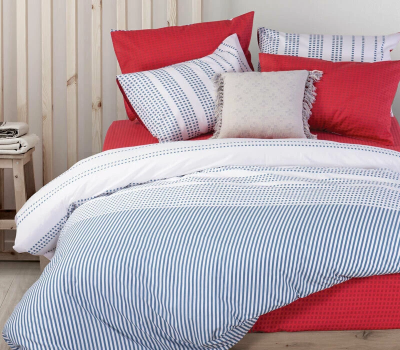 Nef-Nef Σετ Σεντόνια Διπλά 200x270 Keneth Blue - Red