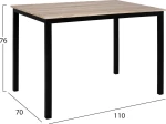 Τραπεζαρία Twist 5τμχ 110x70cm