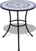 Τραπέζι Bistro «Μωσαϊκό» Μπλε / Λευκό 60 εκ.