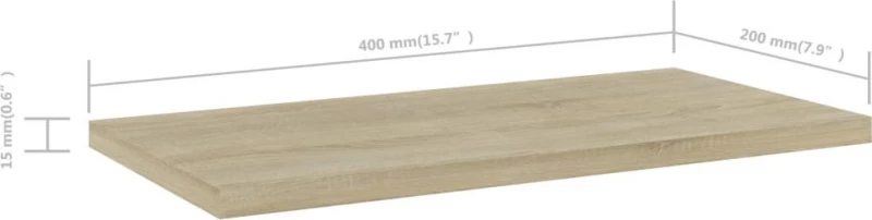 vidaXL Ράφι Βιβλιοθήκης Sonoma Δρυς 805144 40x20cm 4τμχ