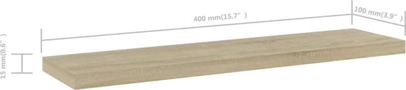 vidaXL Ράφι Βιβλιοθήκης Sonoma Δρυς 805128 40x10cm 4τμχ