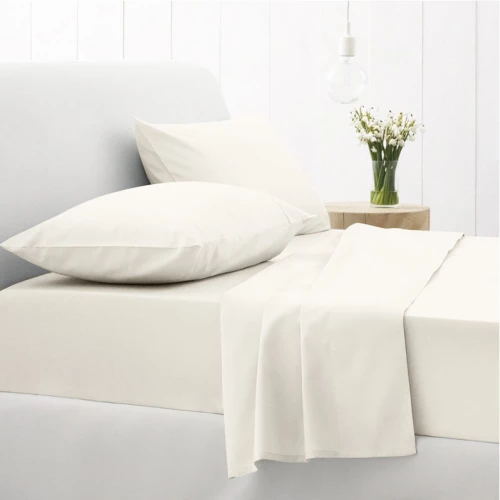 Sunshine Σετ Σεντόνια Μονά 165x270 Cotton Feelings 100 White