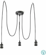 Globo Lighting Oliver Κρεμαστό Φωτιστικό Μοντέρνο Τρίφωτο Μαύρο