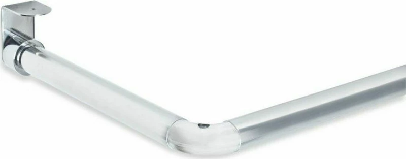 Βραχίονας Μπάνιου Γωνιακός Οροφής Νο 1271 Chrome White Grekon 80X80cm Αλουμίνιο