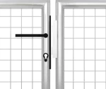 vidaXL Πόρτα Περίφραξης Κήπου Ασημί Ατσάλινη 150x350cm 144343