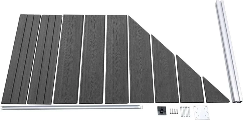 vidaXL Πάνελ Περίφραξης Μαύρο 105x95cm 148974