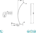Trio Lighting Led Solo Φωτιστικό Δαπέδου Λευκό με Ύψος 158cm