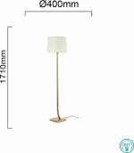 Faro Barcelona Rem Φωτιστικό Δαπέδου Χρυσό με Ύψος 171cm