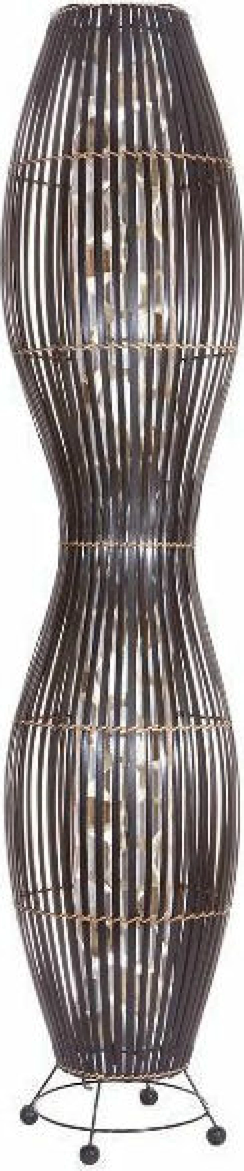 Exotiq Bamboo Φωτιστικό Δαπέδου Μαύρο με Ύψος 130cm Μαύρο