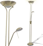 vidaXL Φωτιστικό Δαπέδου Μπρούτζινο με Ύψος 180cm