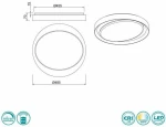 Trio Lighting Zeta Πλαφονιέρα Οροφής Μαύρη από Μέταλλο